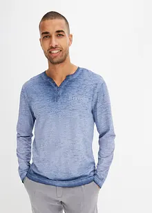 Verwassen Henley shirt van biologisch katoen, lange mouw, bonprix