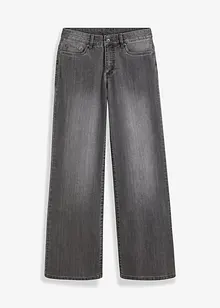 Wide leg jeans mid waist, stretch, bonprix