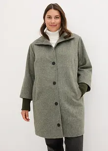 Korte coat in wollen look, bonprix