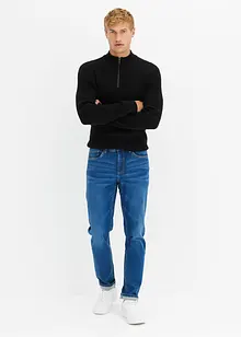 Regular fit stretch jeans, tapered, bonprix