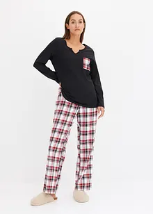 Pyjama met flanellen broek (2-dlg. set), bonprix