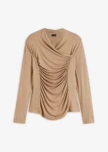 Longsleeve met asymmetrische kraag, bonprix