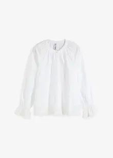 Blouse met kanten boorden, bonprix