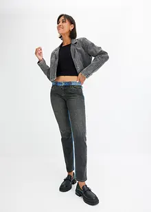 Straight jeans met low waist en colourblocking, bonprix