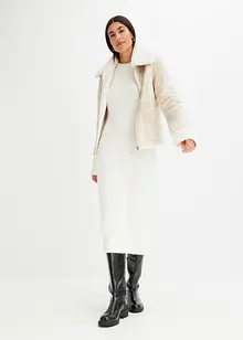 Imitatie lammy coat met glans, bonprix