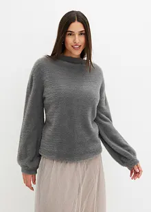 Oversized trui met diep rugdecolleté, bonprix