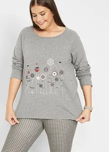 Oversized longshirt met ronde hals, bonprix