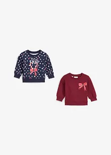 Baby sweater (set van 2) met kerstmotieven, bonprix