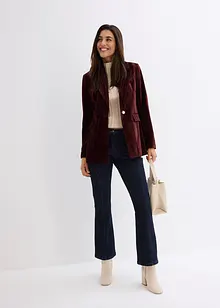 Fluwelen blazer in crashed look, bonprix