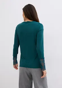 Longsleeve met kant, bonprix