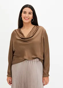 Blouse van fijn satijn, bonprix