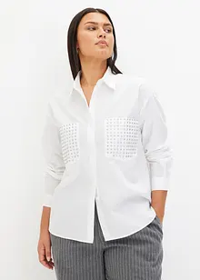 Blouse met studs en lange mouwen, bonprix