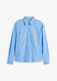 Blouse met studs en lange mouwen, bonprix