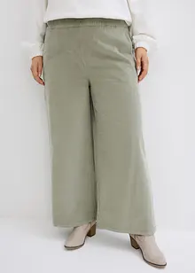Wijde corduroy broek met high-waist comfortband, bonprix