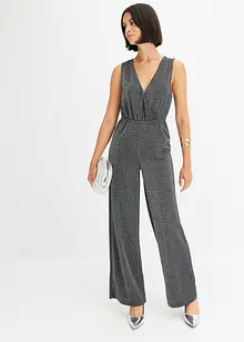 Jersey jumpsuit met glitter, bonprix