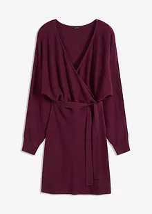 Gebreide jurk met V-hals, bonprix