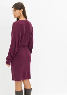 Gebreide jurk met V-hals, bonprix
