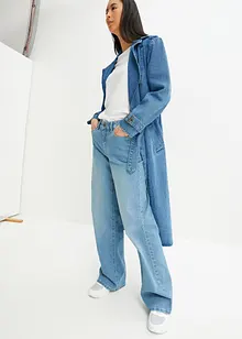 Wide leg jeans mid waist, stretch, bonprix