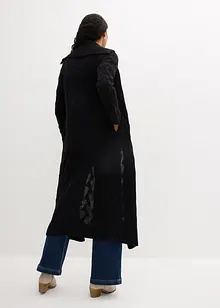 Lang gebreid vest met kabelpatroon, bonprix