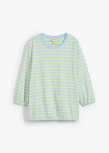 Gestreept shirt van biologisch katoen met 3/4 mouwen, bonprix
