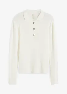 Gebreid poloshirt met sierknopen, bonprix