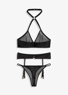 Bralette + string + jarretels (3-dlg. set), VENUS
