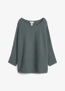 Geribde oversized trui van viscosemix, bonprix