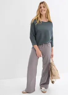 Geribde oversized trui van viscosemix, bonprix