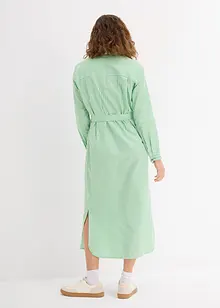 Gestreepte blousejurk met strikceintuur, bonprix