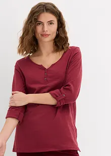 Lichte longsleeve met knoopsluiting, bonprix