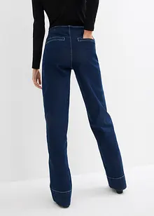 Wide leg stretch jeans mid waist, bonprix