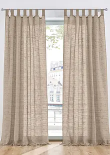 Transparant gordijn in linnen look (1 stuk), bonprix