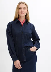 Spijkerblouse met ballonmouwen, bonprix