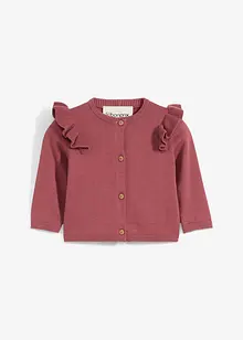 Fijn gebreid vest met volants, bonprix