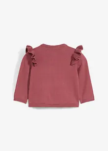 Fijn gebreid vest met volants, bonprix