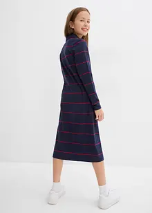 Jersey jurk met polokraag met biologisch katoen, bonprix