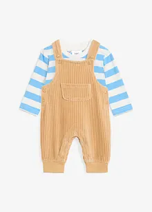 Baby longsleeve en tuinbroek (2-dlg. set), bonprix