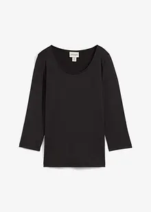 Shirt met rond hals en 3/4 mouwen, bonprix