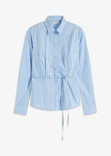 Gestreepte blouse met ceintuur, bonprix