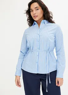 Gestreepte blouse met ceintuur, bonprix