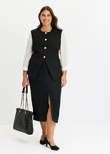 Mouwloze bouclé blazer, bonprix