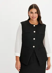 Mouwloze bouclé blazer, bonprix