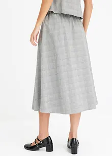 Glencheck rok met plooien, bonprix