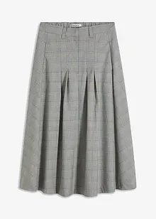 Glencheck rok met plooien, bonprix