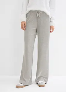 Gestreepte jersey broek met koord, bonprix