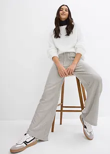 Gestreepte jersey broek met koord, bonprix