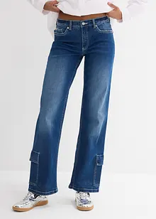 Cargo jeans mid waist, bonprix