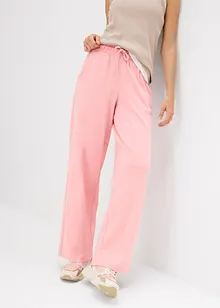 Wijde jersey broek van interlock, bonprix