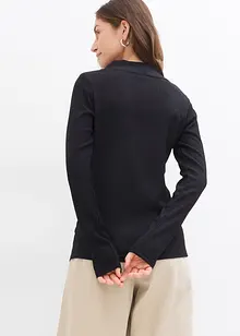 Longsleeve van crêpe, bonprix