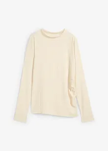 Longsleeve van crêpe, bonprix